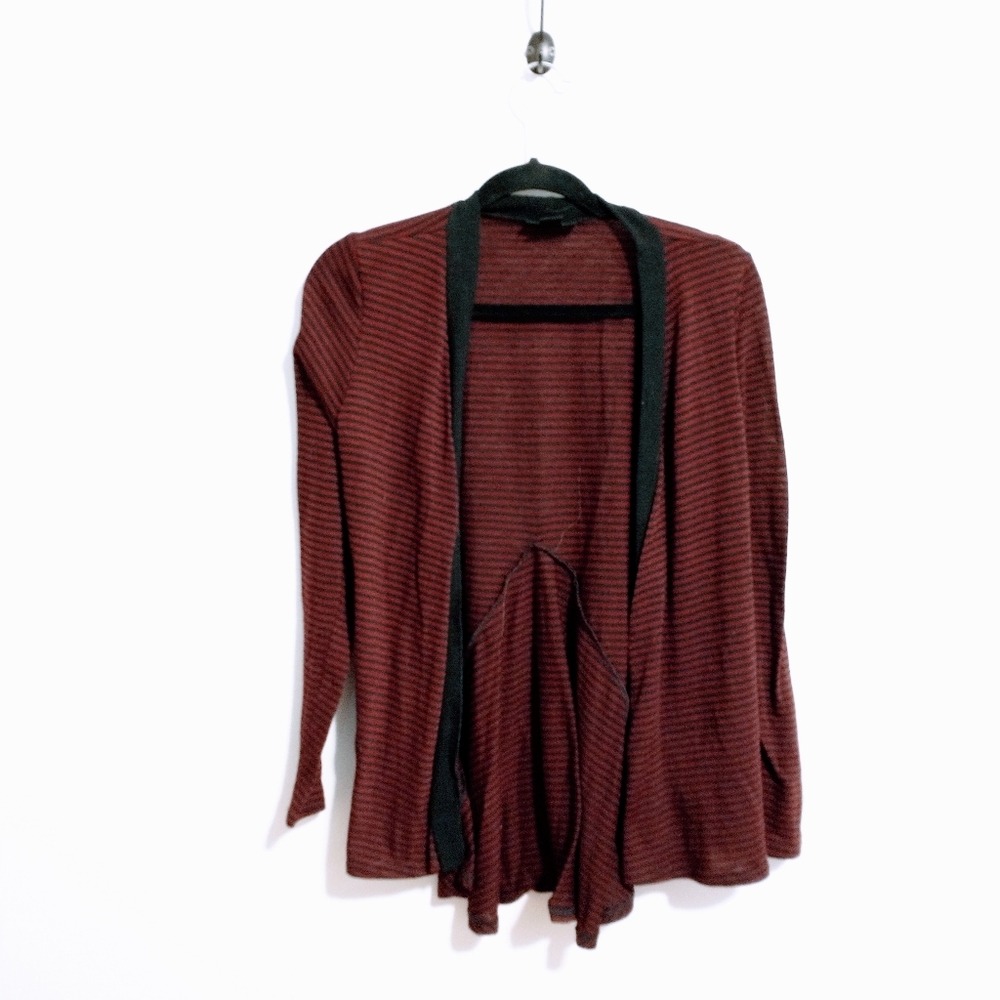 Metaphor red and blue striped cardigan size medium